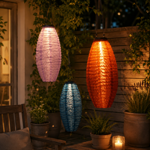 NOMA Solar Mandarin Long Oval Garden Lantern