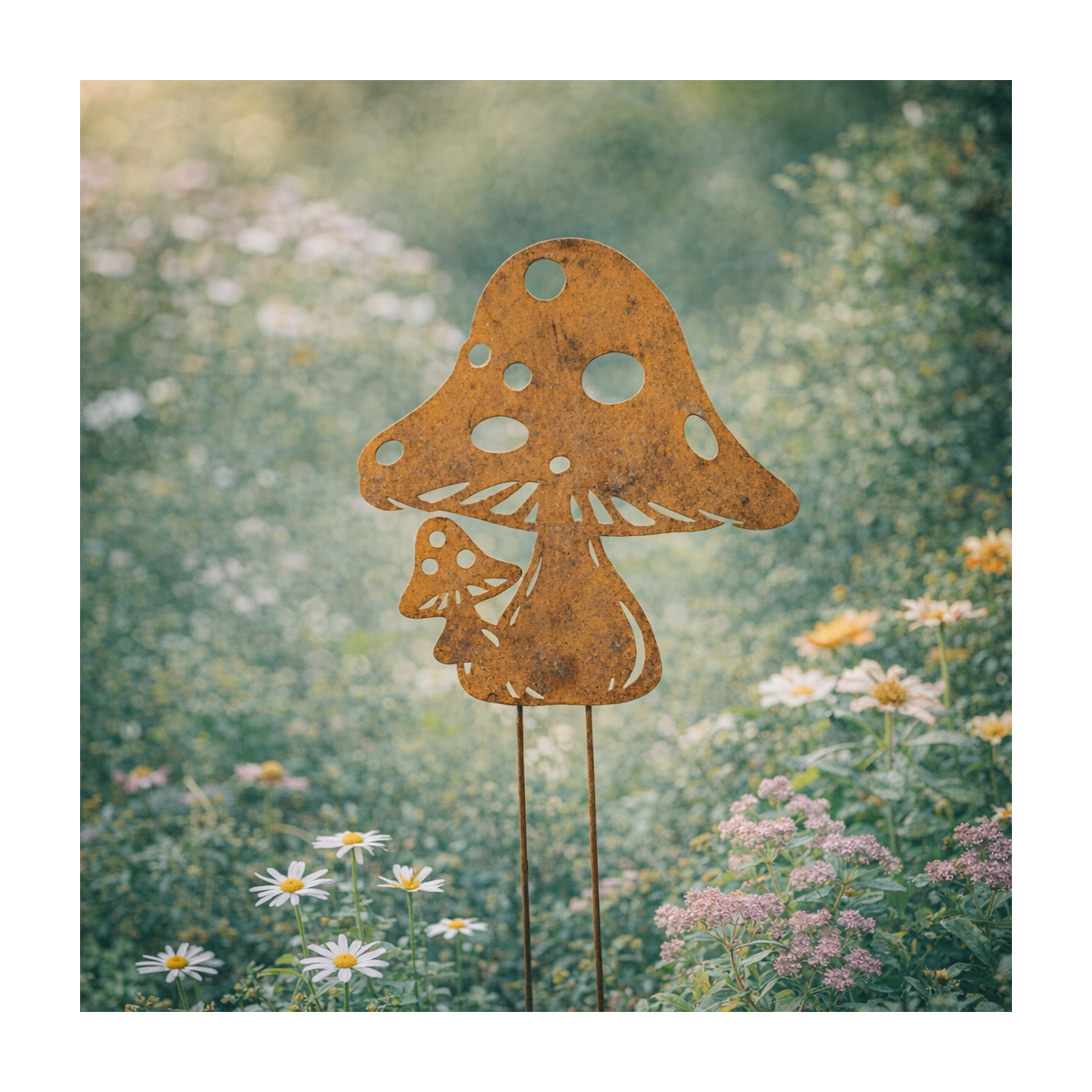 Ornamental Toadstool Silhouette Rusty Me...