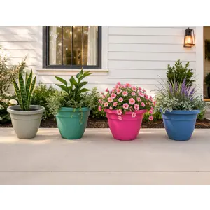 Wild Meadow Recycled Plastic 30cm Garden Bell Planter