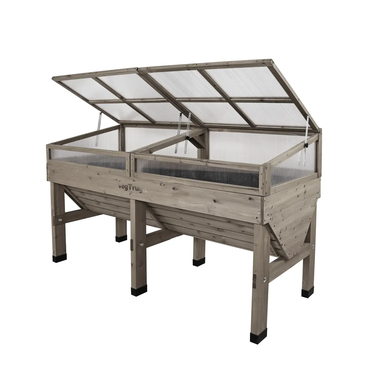 Vegtrug Grey Wash Medium Cold Frame for 1.8m Medium Vegtrug Raised Bed Garden Planter