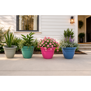 Wild Meadow Recycled Plastic 30cm Garden Bell Planter