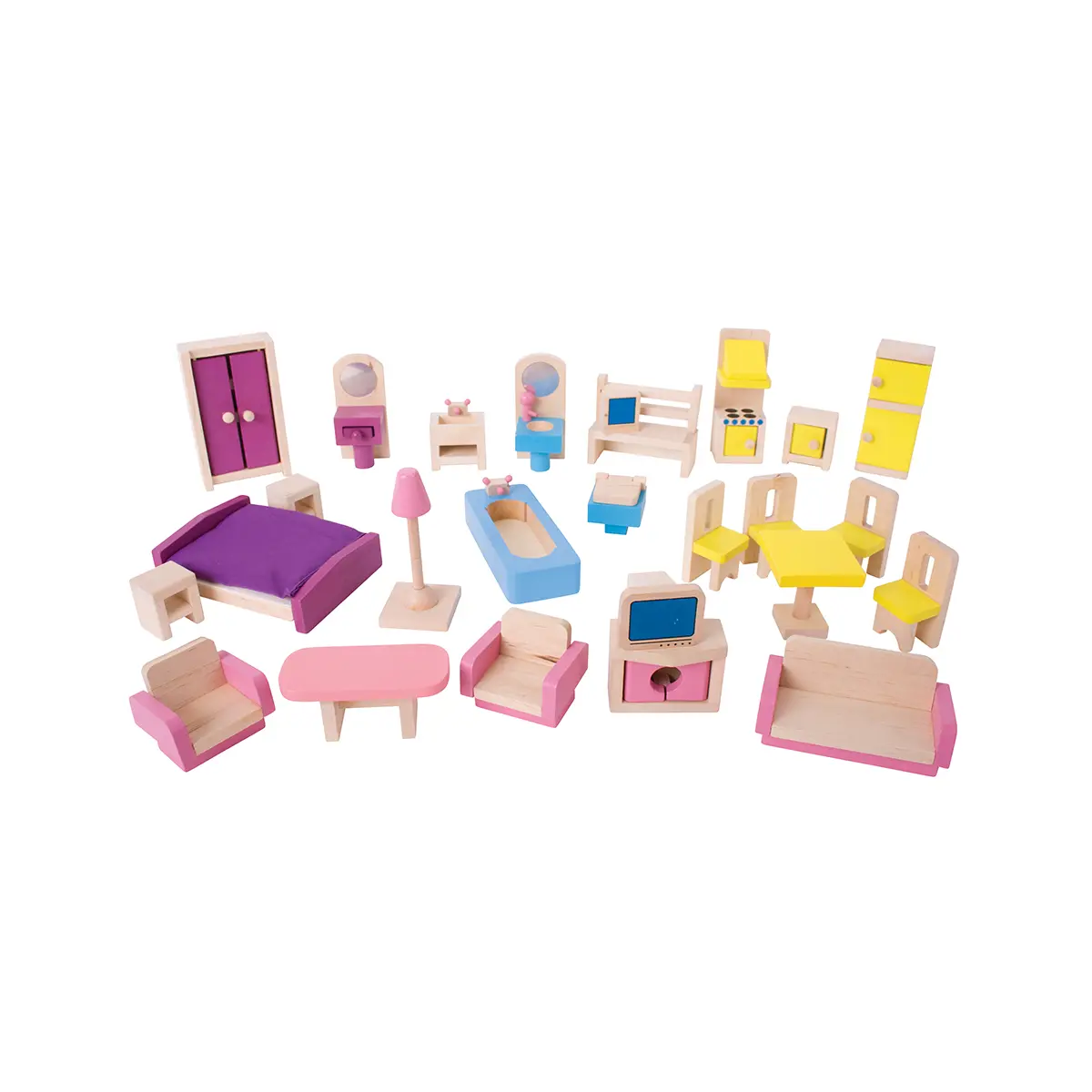 Bigjigs Dolls Wooden Furniture Set