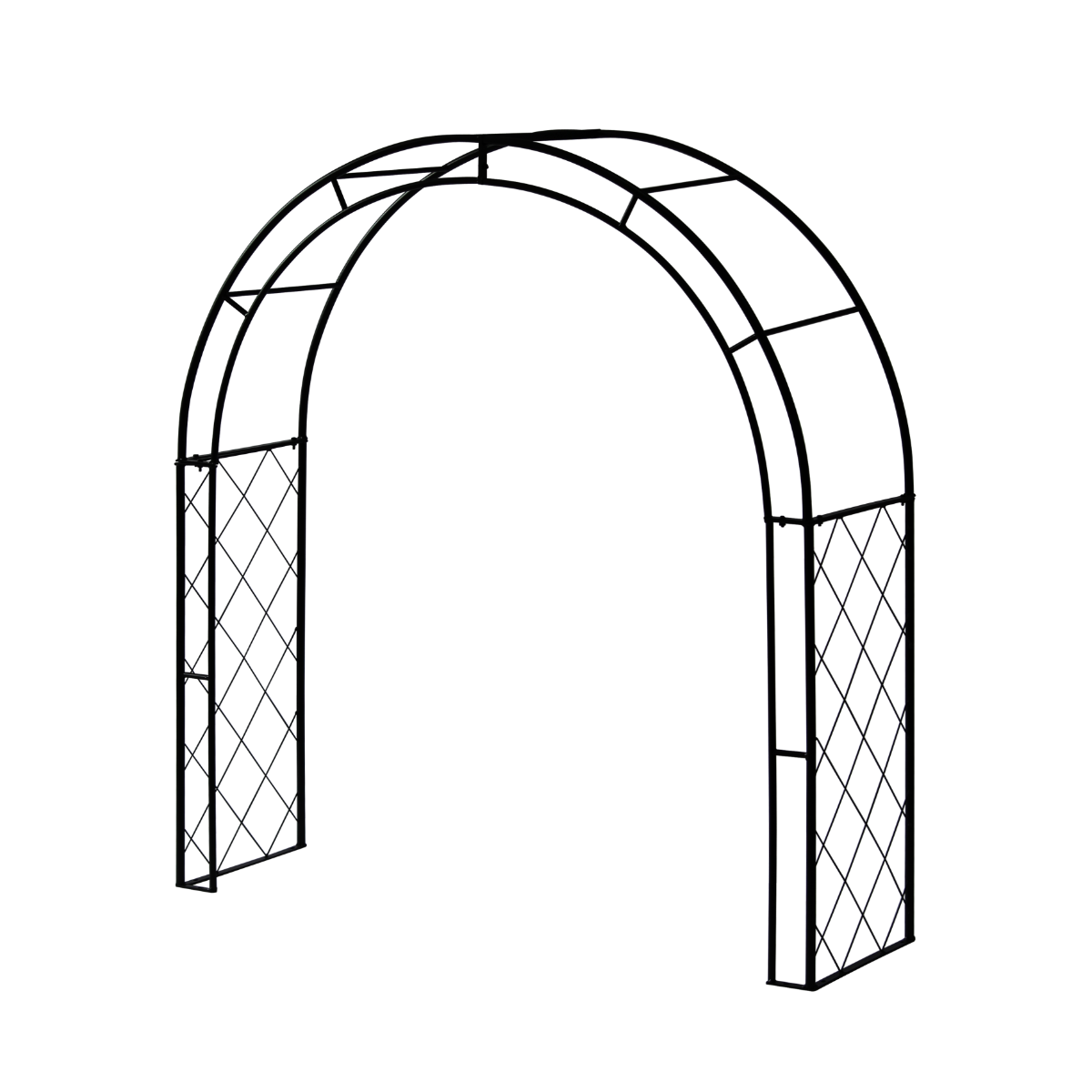Vegtrug Metal Decorative Black Garden Archway for Supporting Climbing Plants