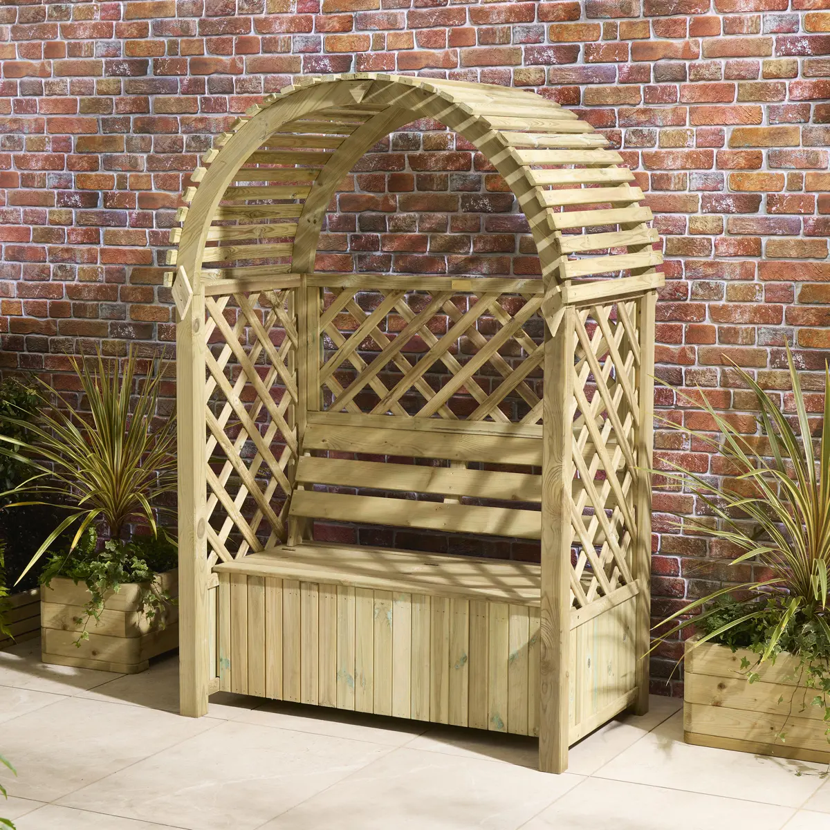 Chiltern Wooden Garden Arbour with Stora...