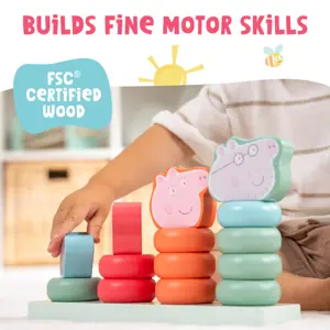 Peppa Pig Wooden Children's Stacking Rings