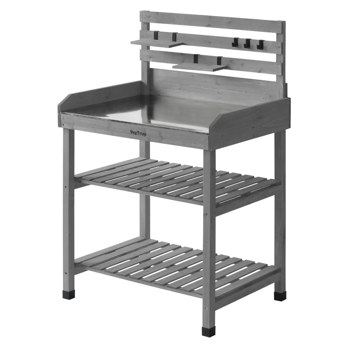 Vegtrug Grey Wash Garden and Greenhouse Potting Table