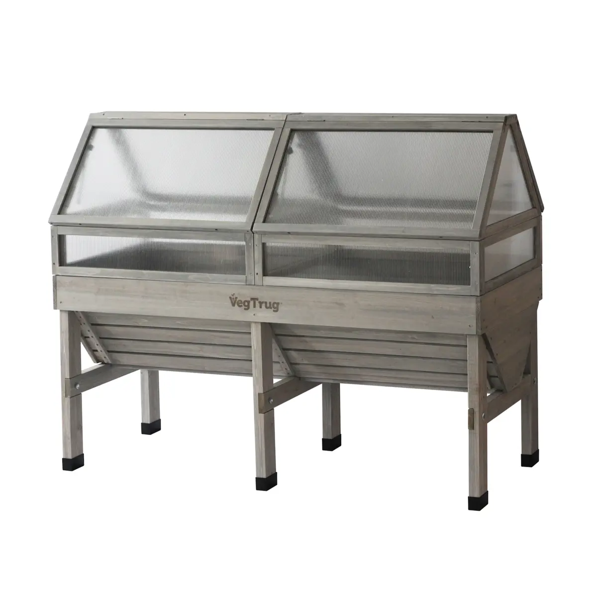 Vegtrug Grey Wash Medium Cold Frame for 1.8m Medium Vegtrug Raised Bed Garden Planter