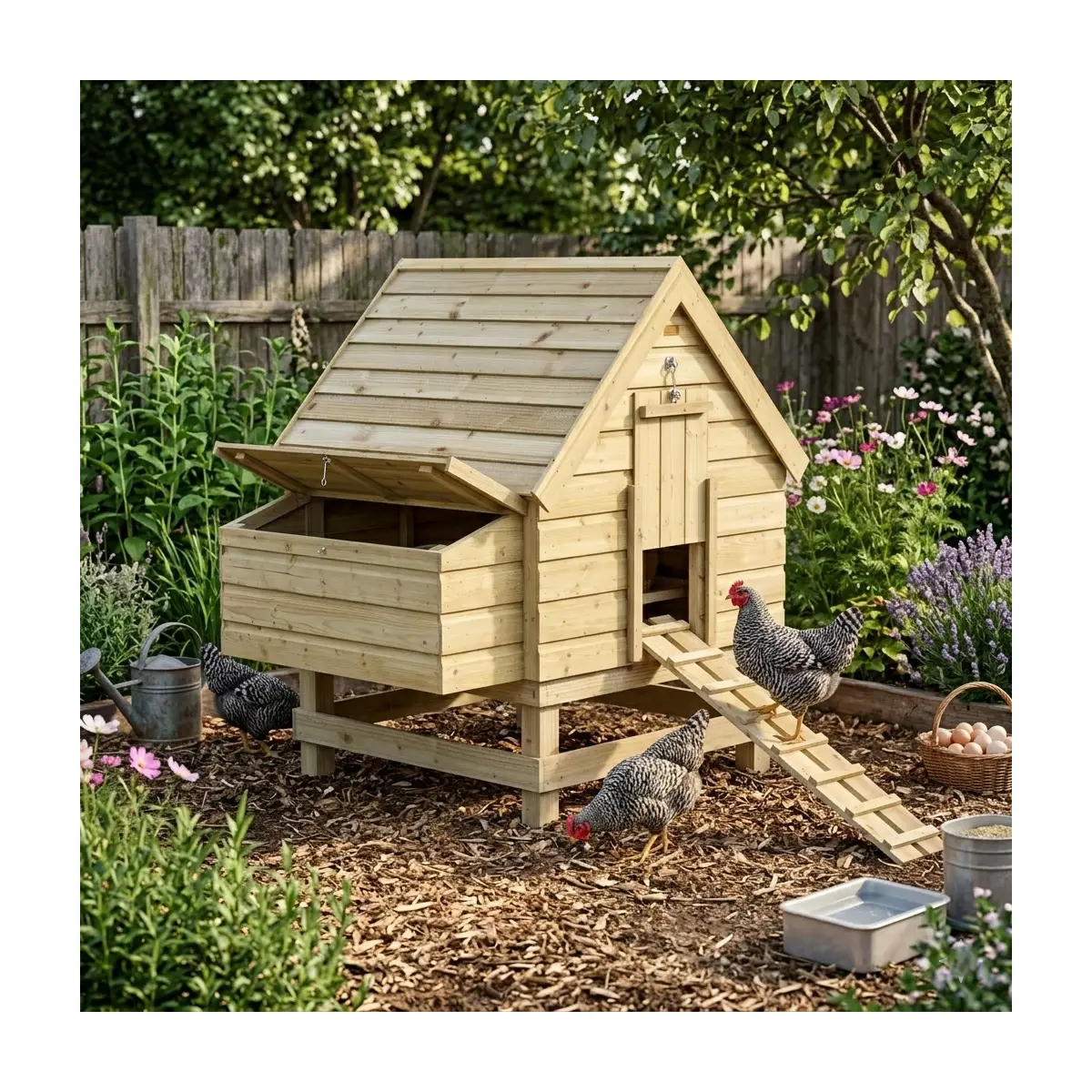 Rowlinson Large Wooden Chicken Coop Weat...