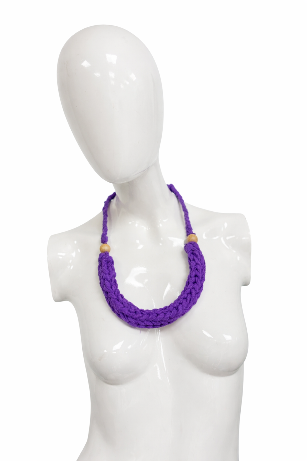 Handmade Purple Crocheted Necklace Upcycled From T-Shirt Re-Fashioned