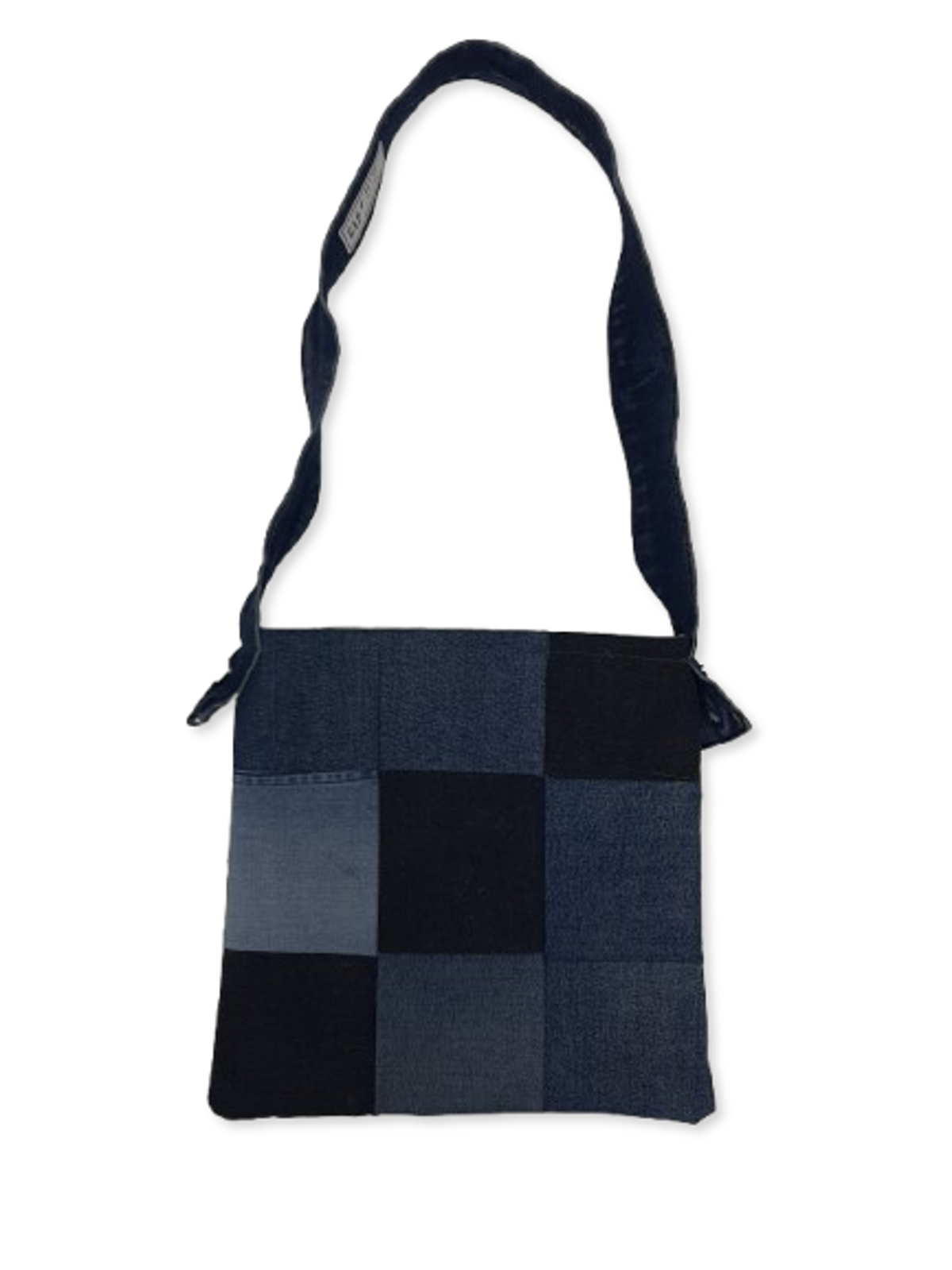 Handmade Upcycled Blue Denim Patchwork Tote Bag Pre-Loved Re-Fashioned
