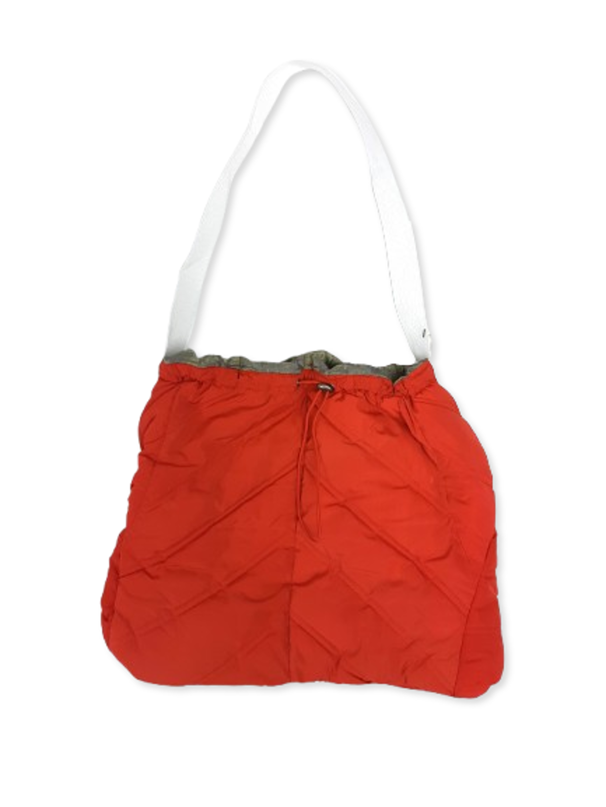 Handmade Upcycled Orange Quilted Puffer Style Tote Bag Pre-Loved Re-Fashioned