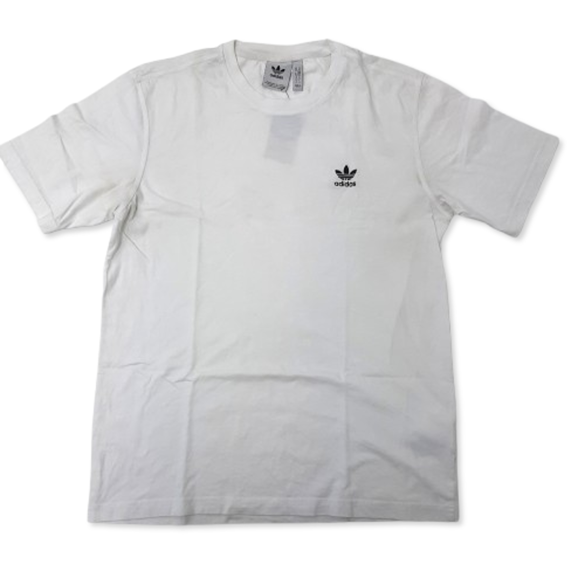 Adidas Originals Men's White T-Shirt Embroidered Trefoil Size UK M Pre-Loved