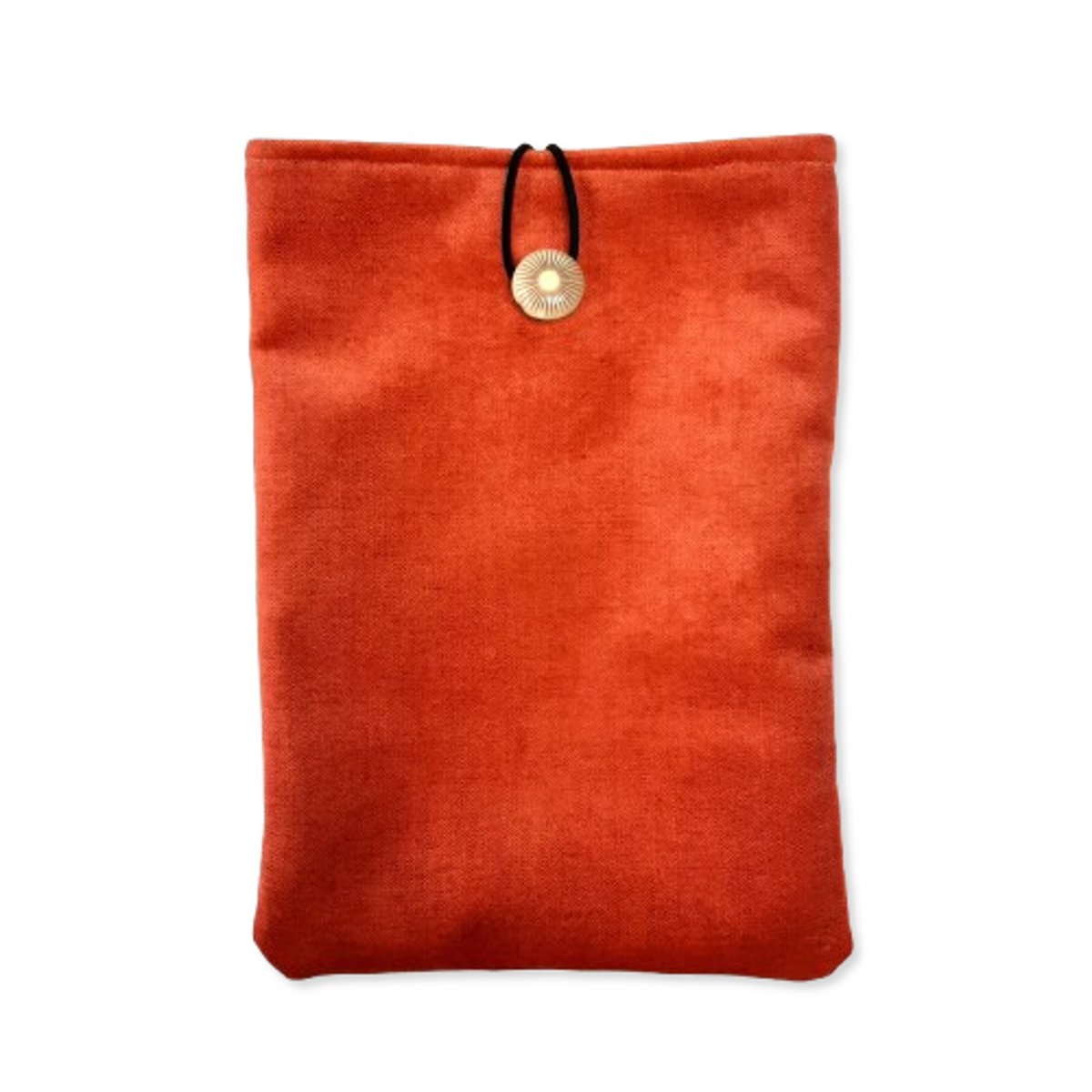Handmade Upcycled Orange Tablet Case Holder 26x18cm Re-Fashioned