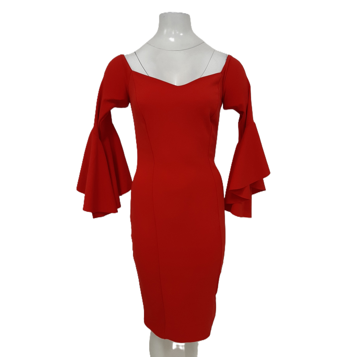 Quiz Women's UK 10 Red Dress Flared Bell Sleeve Evening Party Outfit Pre-Loved | Barnardo's Online Charity Shop Quiz Women's UK 10 Red Dress Flared Bell Sleeve Evening Party Outfit Pre-Loved | Barnardo's Online Charity Shop
